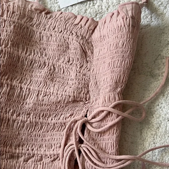 American Eagle Outfitters Dusty Rose Smocked Camisole - Picture 4 of 4